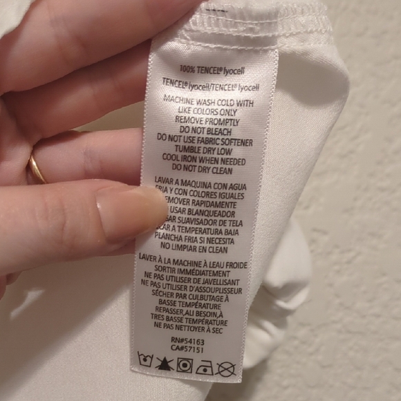 Calvin Klein Jeans white casual button-up collared long sleeve blouse 😉 - Picture 7 of 11